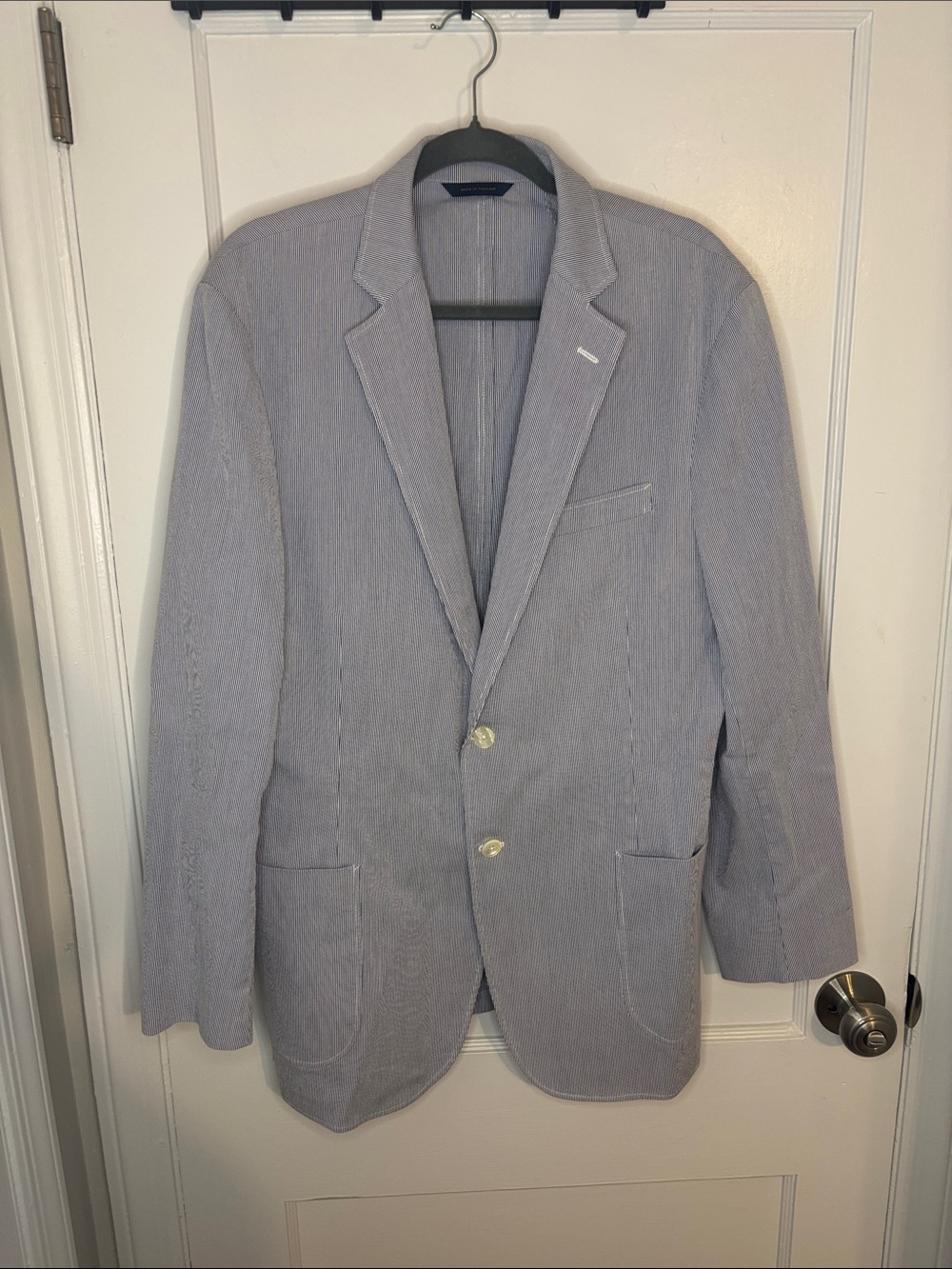 Brooks Brothers Light Blue Seersucker Sport Coat
